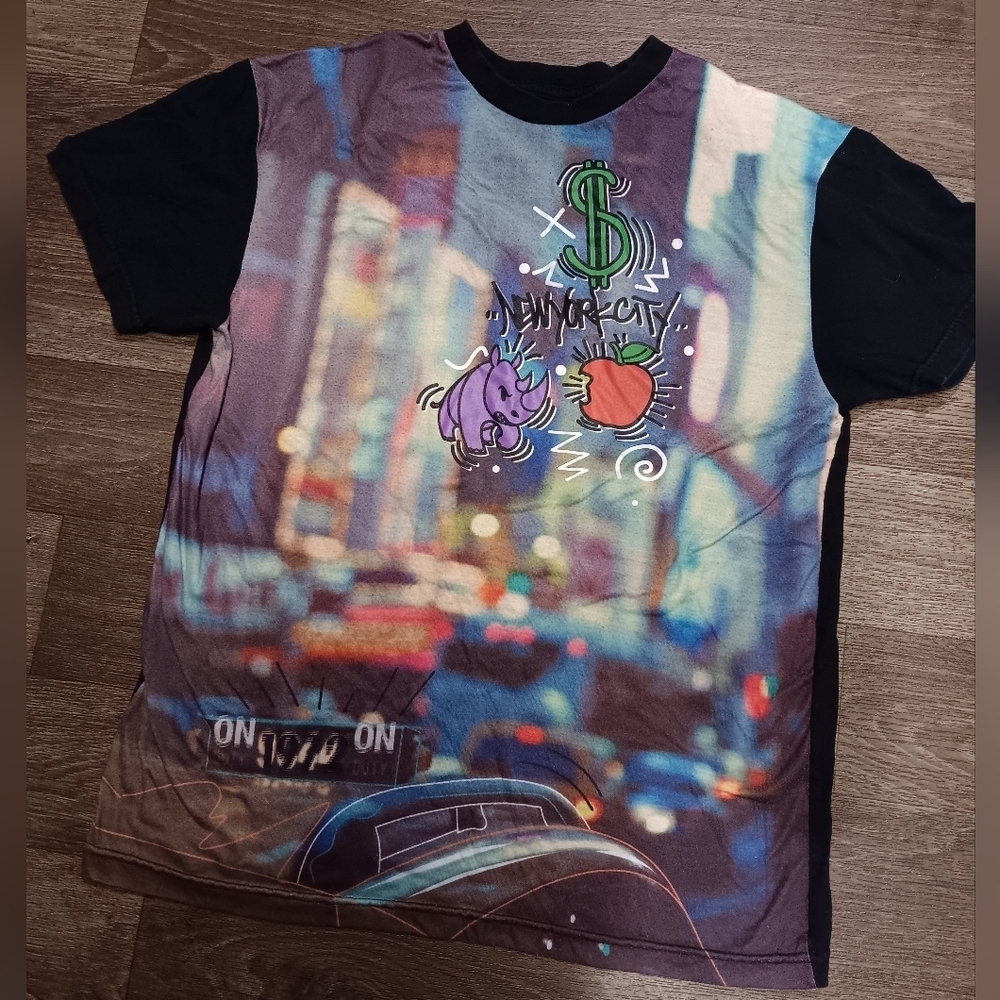 Y2k Ecko Unlimited Men  T-Shirt - Black and Multicolor